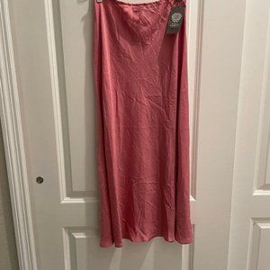 NWT bias skirt, rose pink, XS